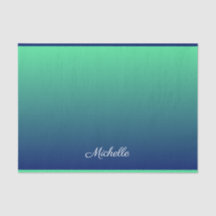 Gepersonaliseerd groen en blauw ombre