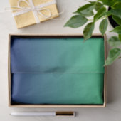 Gepersonaliseerd groen en blauw ombre tissuepapier (Geschenk)