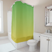 Gepersonaliseerd groen en geel ombre douchegordijn (In situ)