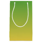 Gepersonaliseerd groen en geel ombre klein cadeauzakje (Voorkant)