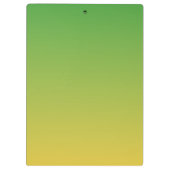 Gepersonaliseerd groen en geel ombre klembord (Achterkant)