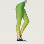 Gepersonaliseerd groen en geel ombre leggings<br><div class="desc">Gepersonaliseerd groen en geel ombre</div>