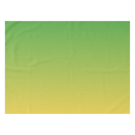 Gepersonaliseerd groen en geel ombre tafelkleed (Voorkant (Horizontaal))