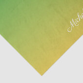 Gepersonaliseerd groen en geel ombre tissuepapier (Detail)