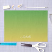 Gepersonaliseerd groen en geel ombre tissuepapier (Craft)