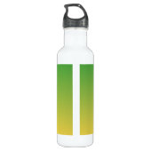 Gepersonaliseerd groen en geel ombre waterfles  (Achterkant)