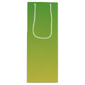Gepersonaliseerd groen en geel ombre wijn cadeautas (Voorkant)
