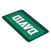 Gepersonaliseerd groen en wit licentie Bord Magneet (Rechterzijde)