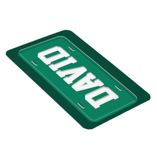 Gepersonaliseerd groen en wit licentie Bord Magneet (Rechterzijde)