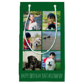 Gepersonaliseerd groen fotomozaïek Afbeelding coll Klein Cadeauzakje (Voorkant)