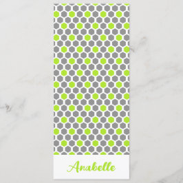 Gepersonaliseerd Groen Geometrisch Hexagon Bladwij
