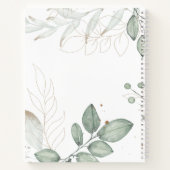 Gepersonaliseerd Groen Goud Blad Dankbaarheid Jour Notitieboek (Achterkant)