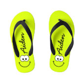 Gepersonaliseerd groen kinder teenslippers (Voetbed)