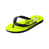 Gepersonaliseerd groen kinder teenslippers (Schuin)