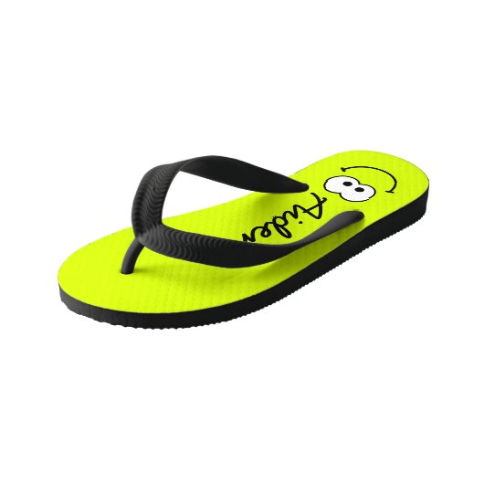 Gepersonaliseerd groen kinder teenslippers (Schuin)