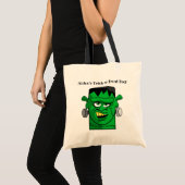 Gepersonaliseerd groen monster tote bag (Voorkant (product))