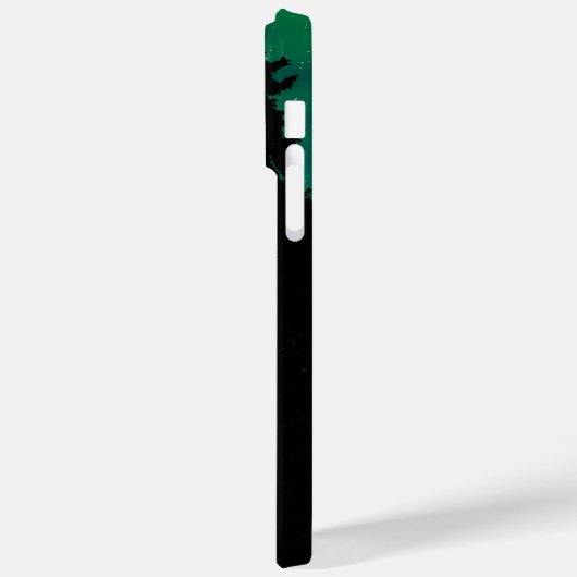 Gepersonaliseerd groen noordelijk licht bos Case-Mate iPhone case (Achterkant / Links)