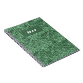 Gepersonaliseerd groen omlooppatroon van de bel notitieboek (Rechterzijde)