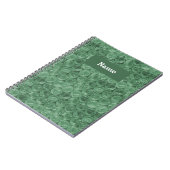 Gepersonaliseerd groen omlooppatroon van de bel notitieboek (Linkerzijde)