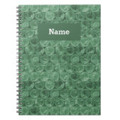 Gepersonaliseerd groen omlooppatroon van de bel notitieboek (Voorkant)