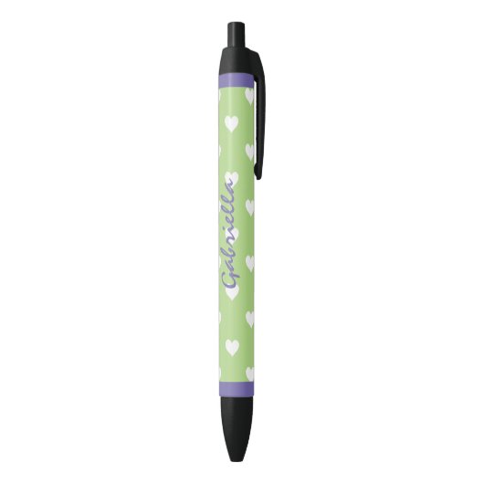 Gepersonaliseerd: Groen Paars Witte Harde Inkt Pen (Achterkant (Verticaal))