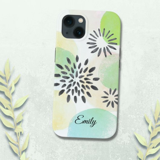 Gepersonaliseerd groen patroon Case-Mate iPhone case