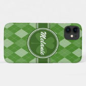Gepersonaliseerd Groen patroon met klaver Case-Mate iPhone Case (Achterkant (horizontaal))