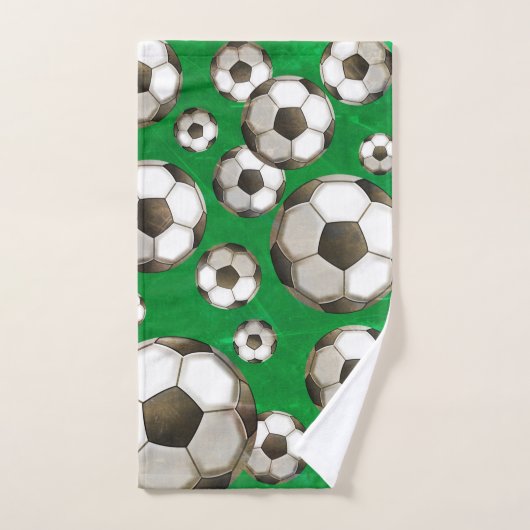 Gepersonaliseerd Groen Voetveld Voetbal | VOETBALL Bad Handdoek (Handdoek)