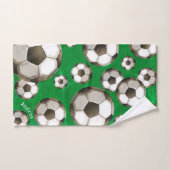 Gepersonaliseerd Groen Voetveld Voetbal | VOETBALL Bad Handdoek (Handdoek)