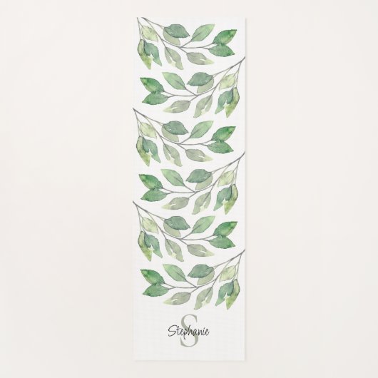 Gepersonaliseerd groen yogamat (Voorkant)