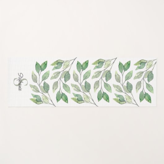 Gepersonaliseerd groen yogamat (Voorkant (horizontaal))