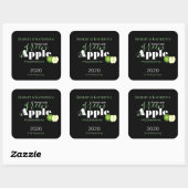 Gepersonaliseerd "groene appel" alcohol/voedseleti vierkante sticker (Vel)
