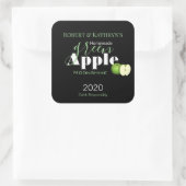 Gepersonaliseerd "groene appel" alcohol/voedseleti vierkante sticker (Tas)