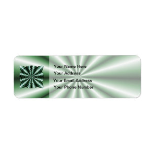 Gepersonaliseerd groene metalen Keltische knoop Etiket