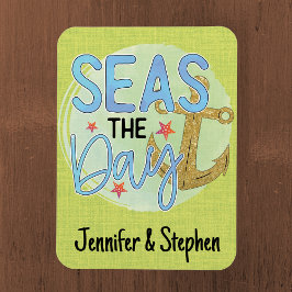 Gepersonaliseerd Groene Zeeen de Ruwe Deur Magnet  Magneet