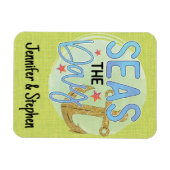 Gepersonaliseerd Groene Zeeen de Ruwe Deur Magnet  Magneet (Horizontaal)