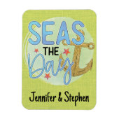 Gepersonaliseerd Groene Zeeen de Ruwe Deur Magnet  Magneet (Verticaal)