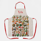  gepersonaliseerd groente- en fruitpatroon schort (Voorkant)