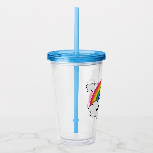 Gepersonaliseerd grondhout | Jouw namen toevoegen Acryl Drinkbeker (Rechts)
