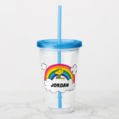 Gepersonaliseerd grondhout | Jouw namen toevoegen Acryl Drinkbeker (Voorkant)