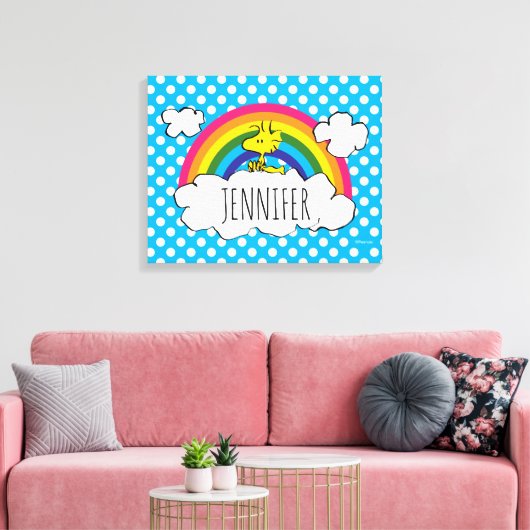 Gepersonaliseerd grondhout | Jouw namen toevoegen Canvas Afdruk (Insitu (Woonkamer))