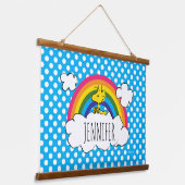 Gepersonaliseerd grondhout | Jouw namen toevoegen Hangend Wandkleed (Gebogen)