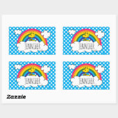 Gepersonaliseerd grondhout | Jouw namen toevoegen Rechthoekige Sticker (Vel)