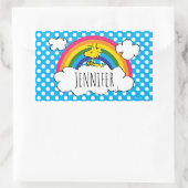 Gepersonaliseerd grondhout | Jouw namen toevoegen Rechthoekige Sticker (Tas)