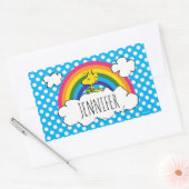 Gepersonaliseerd grondhout | Jouw namen toevoegen Rechthoekige Sticker (Envelop)