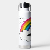 Gepersonaliseerd grondhout | Jouw namen toevoegen Waterfles (Voorkant)