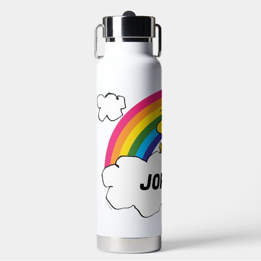 Gepersonaliseerd grondhout | Jouw namen toevoegen Waterfles (Voorkant)