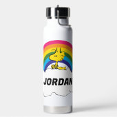 Gepersonaliseerd grondhout | Jouw namen toevoegen Waterfles (Links)