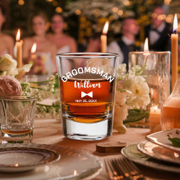 Gepersonaliseerd Groomsman whiskyglas Shot Glas