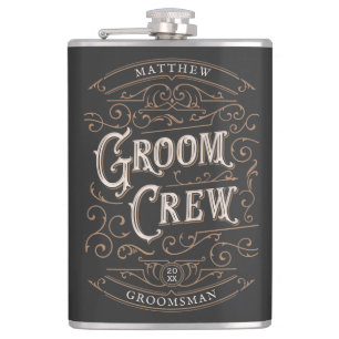 Gepersonaliseerd Groomsmen Gift Heupfles